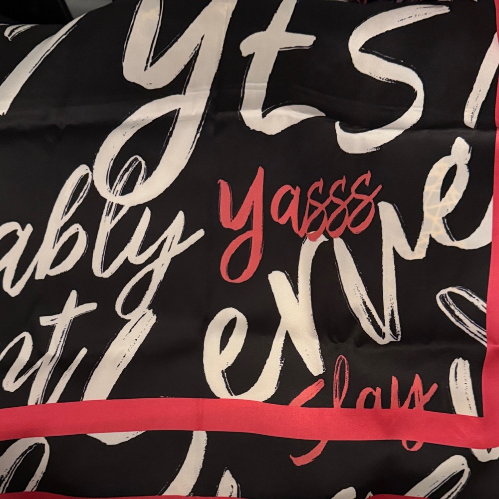 Sassy Jones Black, White and Pink Confidence Scarf.